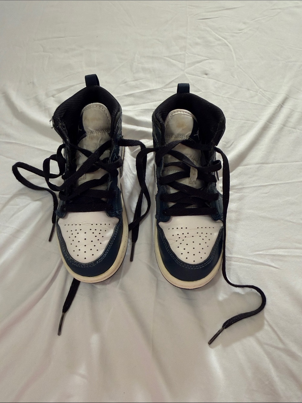 Jordan Kids Black and White High-Top Sneakers